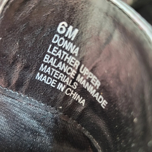 Studio Works Black Leather Donna Lace Up Boots Size Women's 6 - Picture 9 of 10